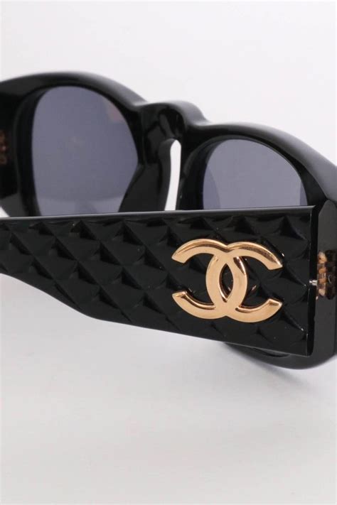 chanel gold signature sunglasses|Chanel sunglasses quilted sides.